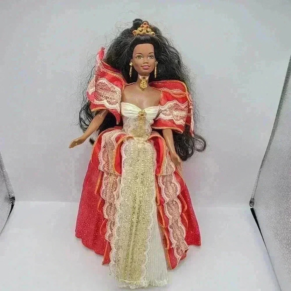VTG 1987 MATTEL INC. HAPPY HOLLIDAYS BLACK BARBIE DOLL SPECIAL EDITTION RARE - Picture 16 of 16